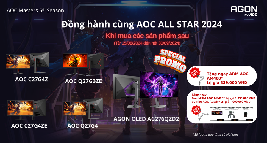 mua màn hình AOC tặng arm màn hình